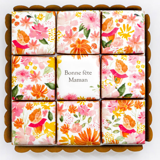 Coffret  9 Biscuits Personnalisables Reine de ❤️